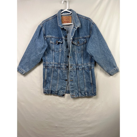 Levi's Jackets & Blazers - Levi's Denim Jacket Womens Small Blue Vintage 70596 Longline Drawstring Made USA
